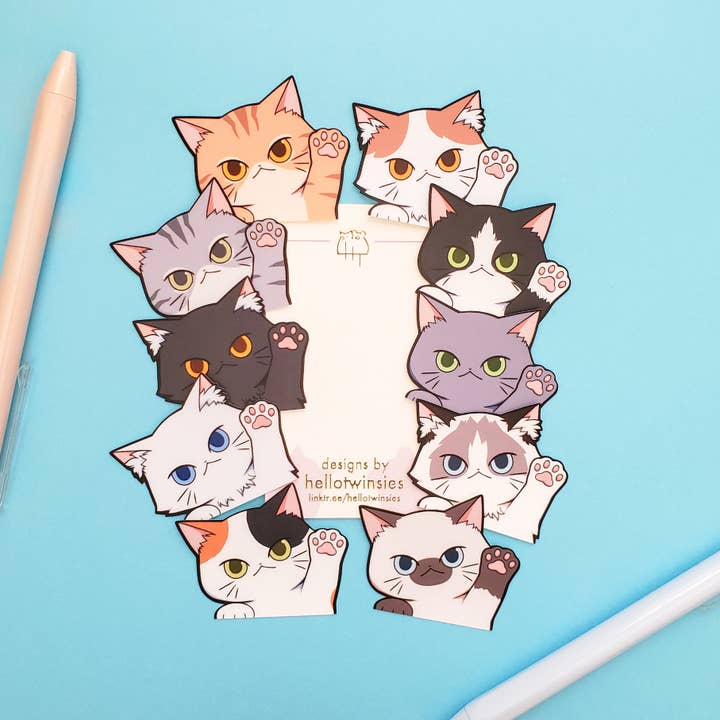 Pacchetto adesivi Smol Cats per la vendita all'ingrosso da parte di HelloTwinsies