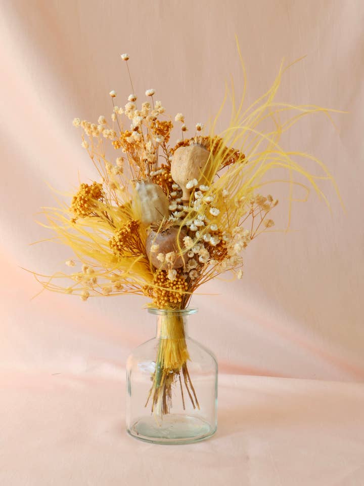 Preserved Bud Vase | Yellows for wholesale by Rococo Floral Co