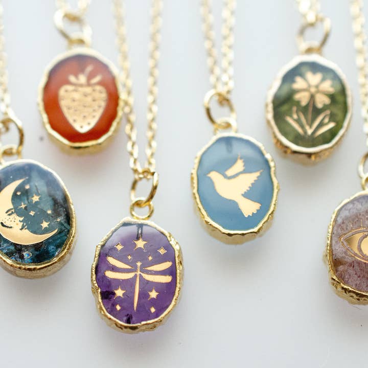 Jill Makes - Wholesale Pendant/Charm Necklace - Symbol Stone Necklace