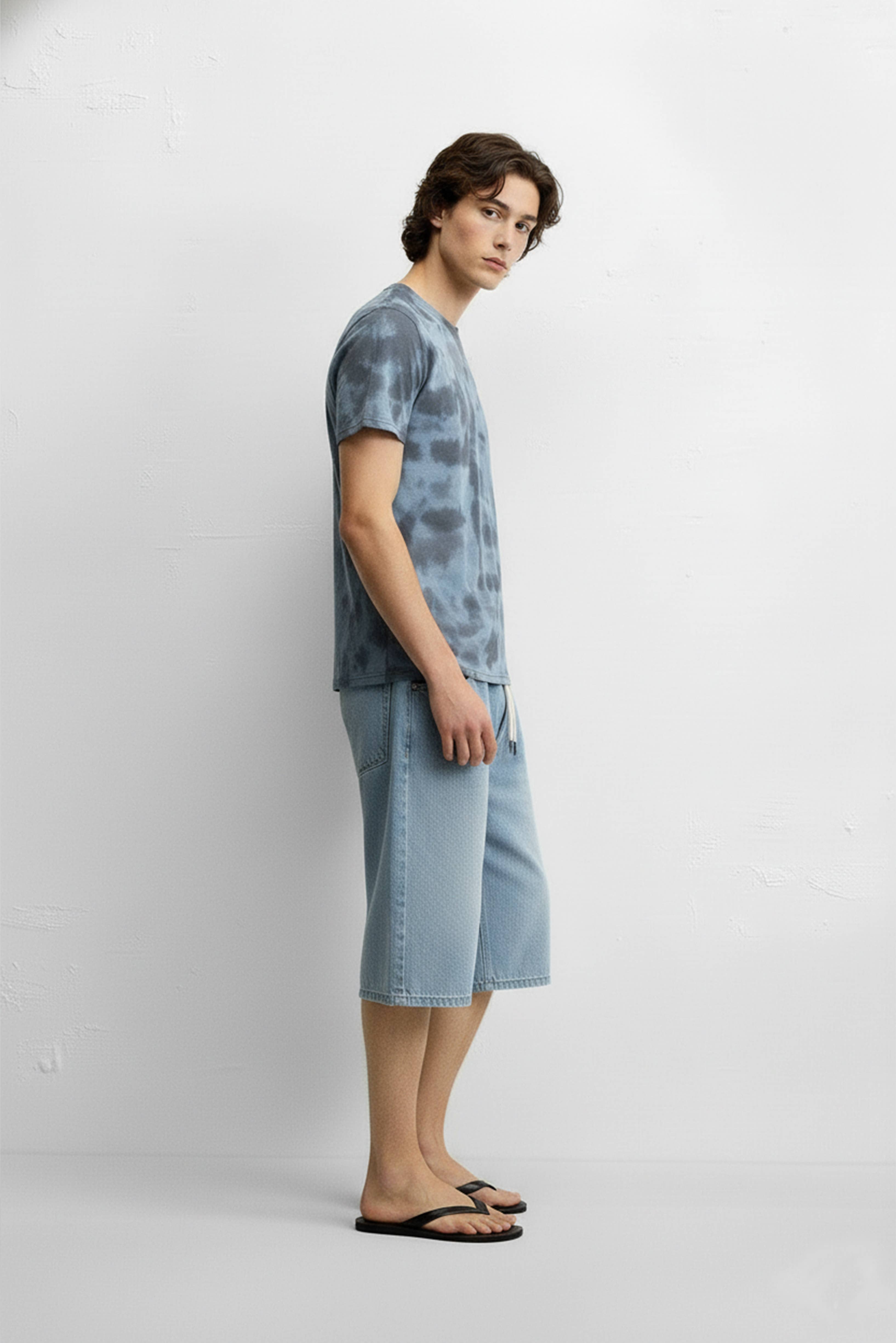  BLUE Men's Tie Dye Printed T-Shirts for wholesale on Faire1