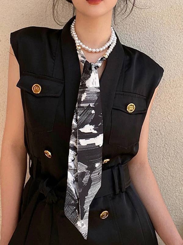 Beaded Houndstooth Printed Dainty halskæder Tilbehør for engroshandel hos VividLux