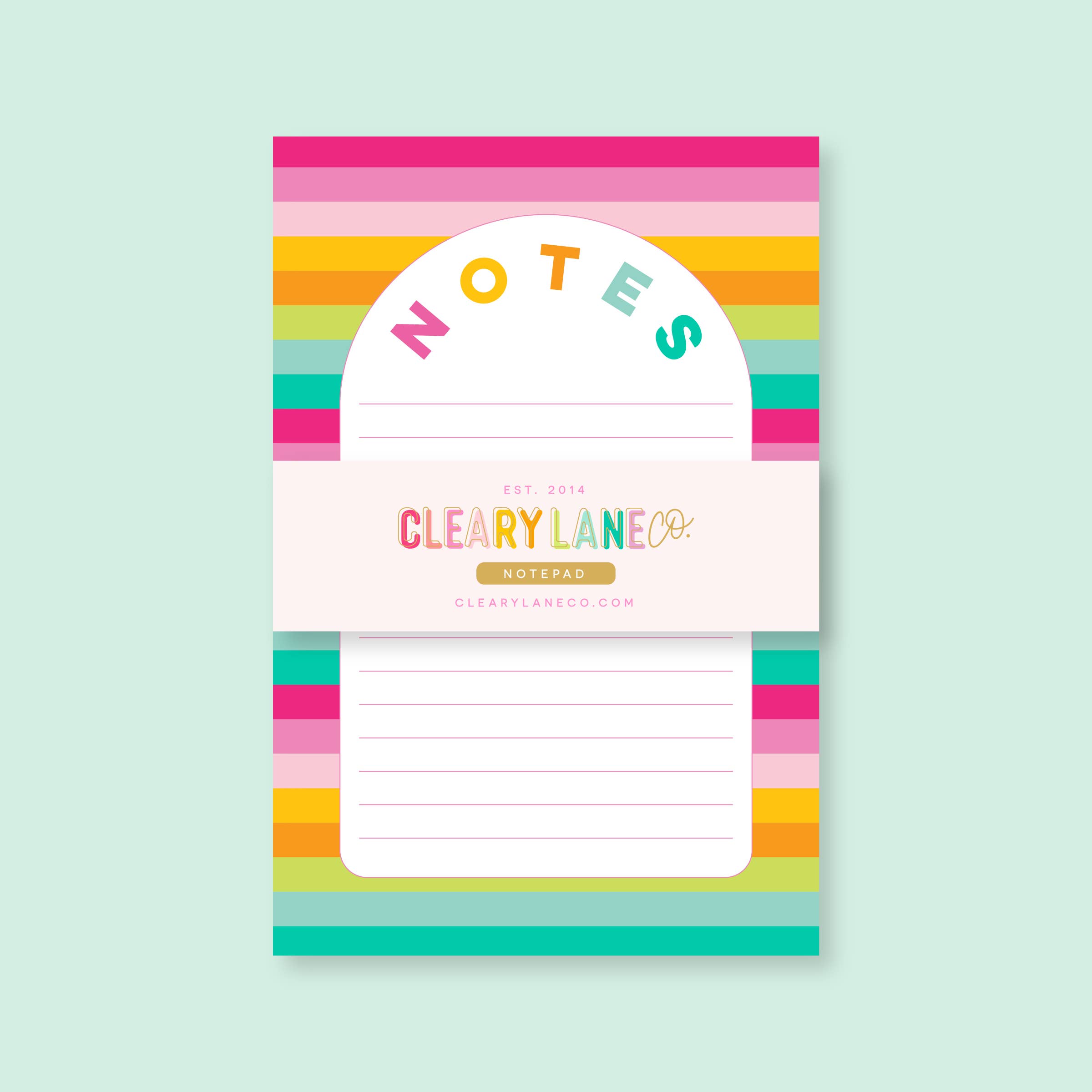 Cleary Lane - Vente Blocs-notes - Bloc-notes | 4 « x6" | Rainbow Sunset