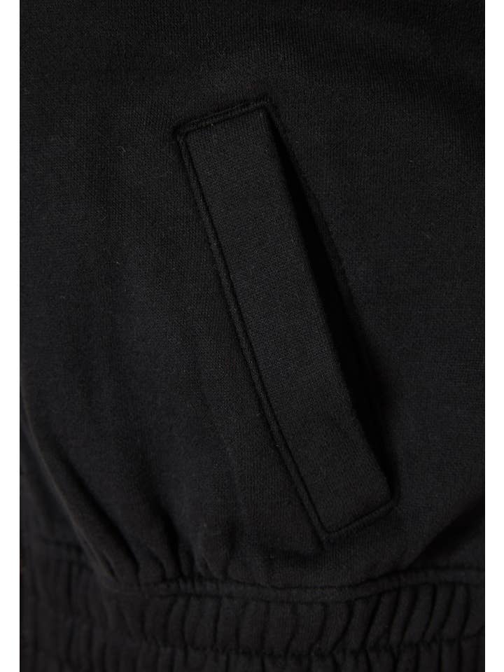 BLACK FBL010-127-06 Ladies Zip Up Hoodie for wholesale on Faire2