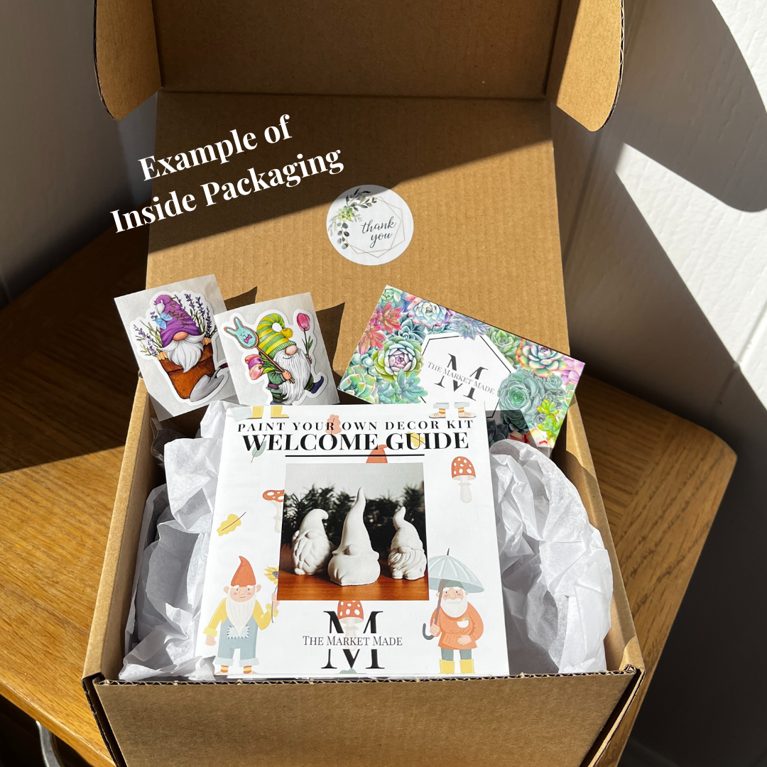 The Market Made - Vente Kit de bricolage - Kit Peignez Votre Propre Nain | Ensemble d'Activités Peignez Votre Propre Nain | Ensemble Cadeau de Décoration en Béton Fait Main à Peindre Vous-Même18