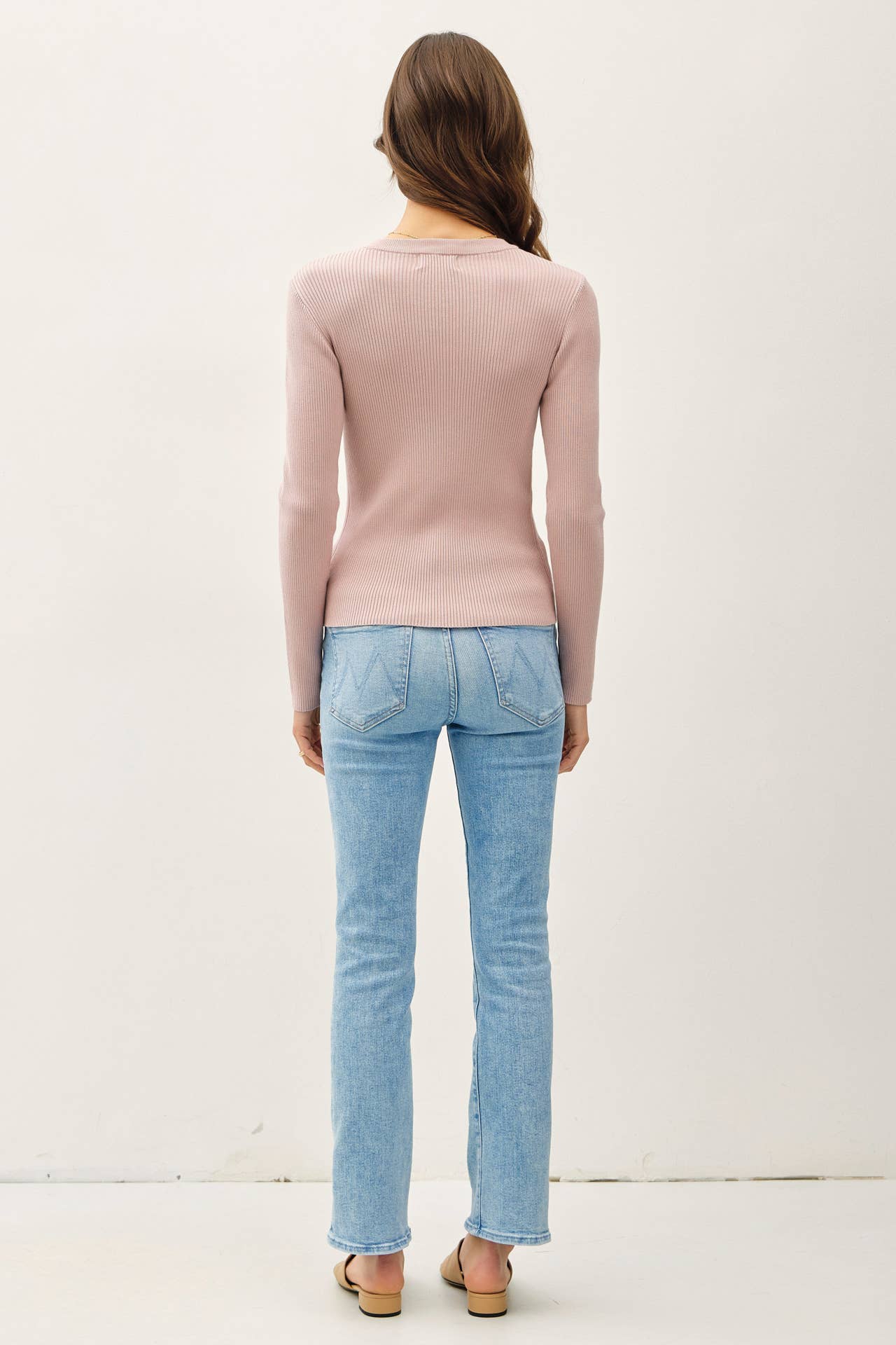 Be Cool - Wholesale Knit Sweater - Women's - CLASSIC CREWNECK LONG SLEEVE RIB SWEATER 14