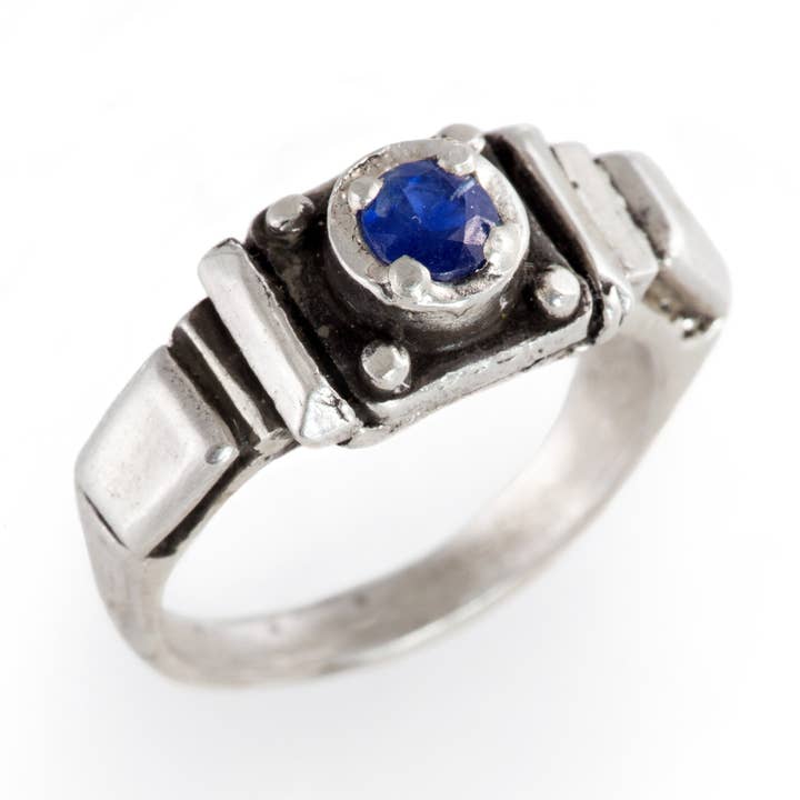 Saffier/Zwarte Diamant Art Deco Bandringen voor wholesale door Alex Streeter