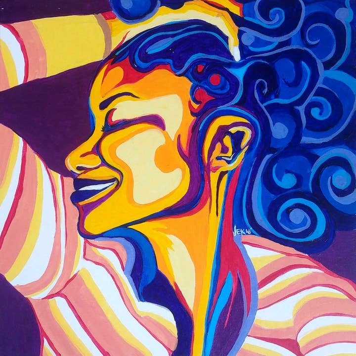 Exale Impressão Artística emoldurada por atacado de Jazzymade