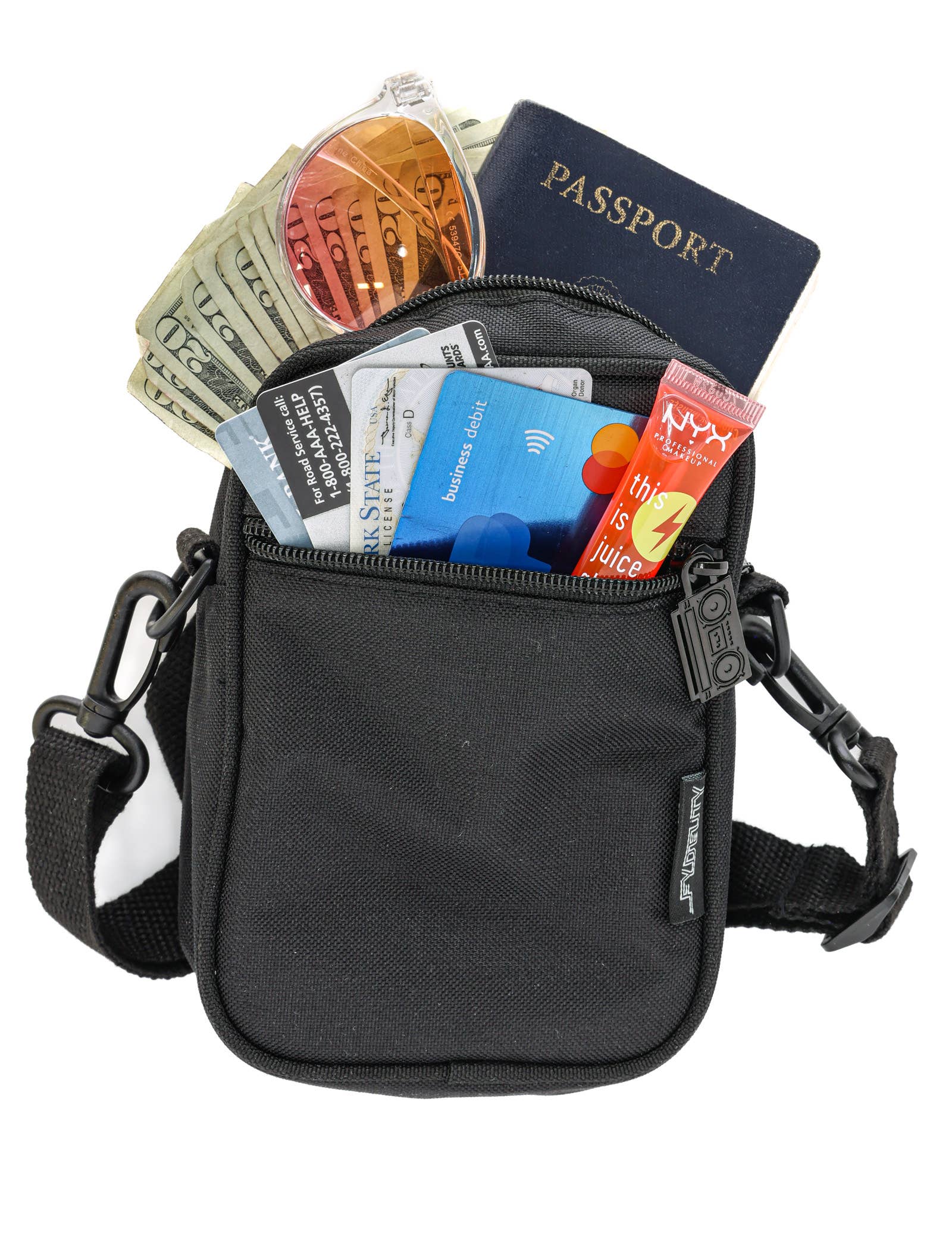 Fydelity – Engroshandel Crossbodytaske – unisex – 88660: Mini Brick Bag | Genanvendt RPET | Sort4