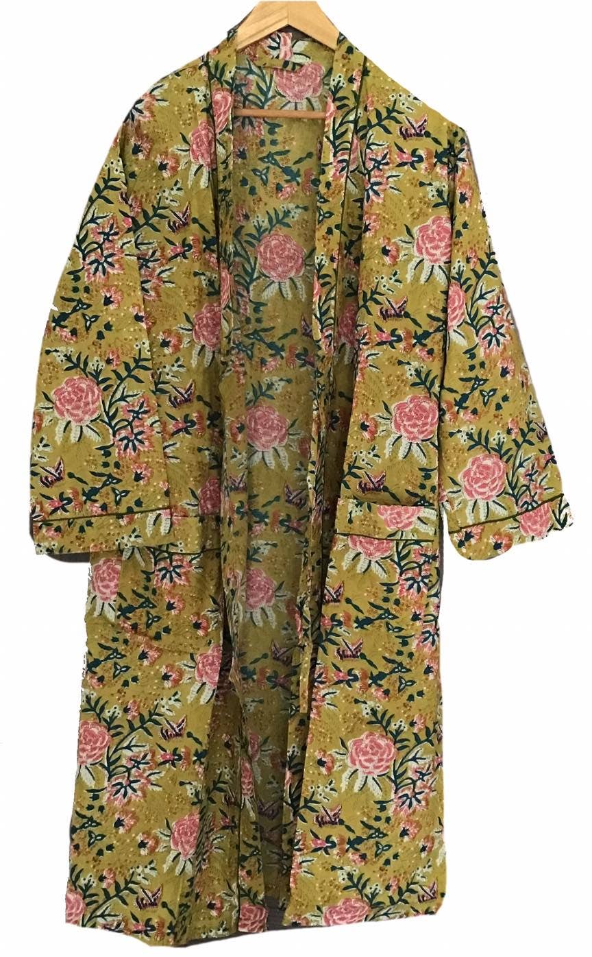 Homesoul – wholesale Robe – Women's – Block Print Kimono Gowns- Set of 102