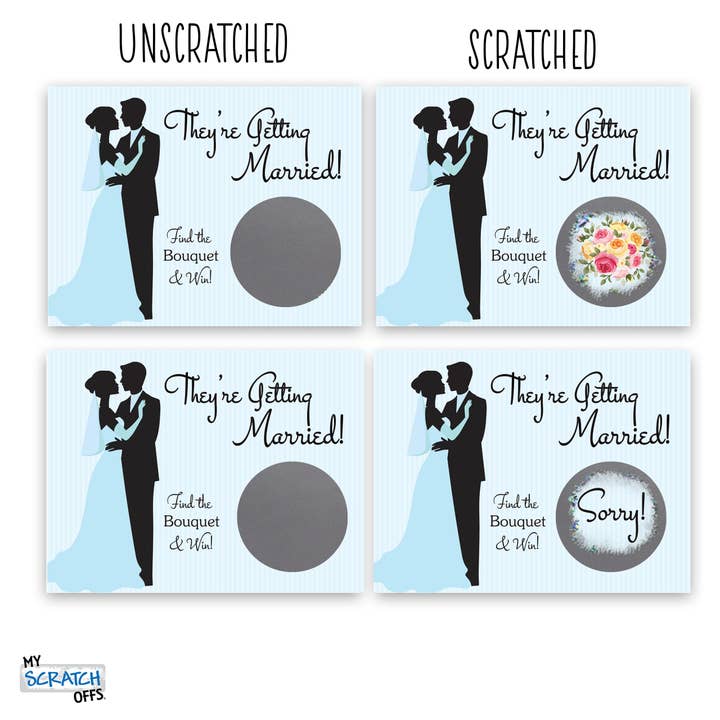 My Scratch Offs - Wholesale Card Game - 50-Pack Bridal Shower Scratch Off Wedding Cards