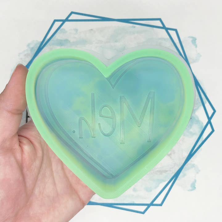 Meh Heart Freshie Mold for wholesale by The Freshie Junkie, LLC