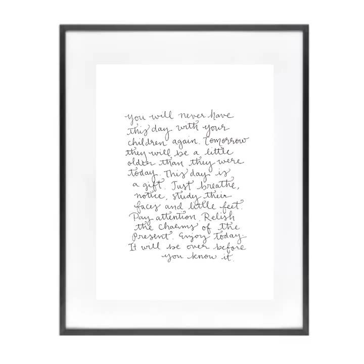 Kayla Weber Art - Wholesale Art Print - "Nursery Quote" (PRINT)