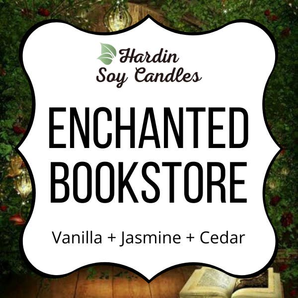 Hardin Soy Candles/Peoria Book Rack - Wholesale Jar/Filled Candle - Enchanted Bookstore Soy Candle
