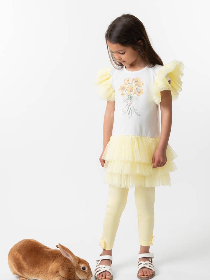 Lemon Bouquet Legging Set for wholesale by Caramelo Kids - Fashion Collection