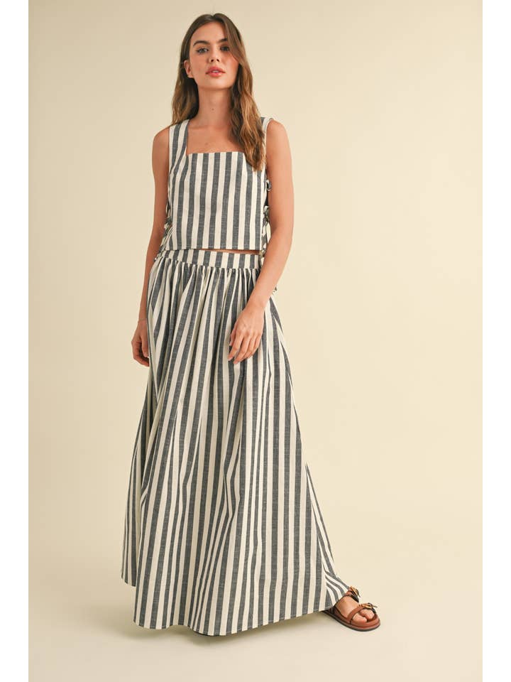 MIOU MUSE - Wholesale Tank Top - Women's - T4707ST STRIPE PATTERN TIE ON THE SIDE TOP8