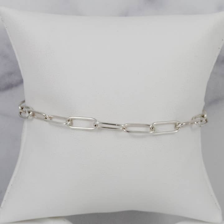 Petite Paperclip Chain Bracelet - sterling silver for wholesale by Cameron Kruse Designs