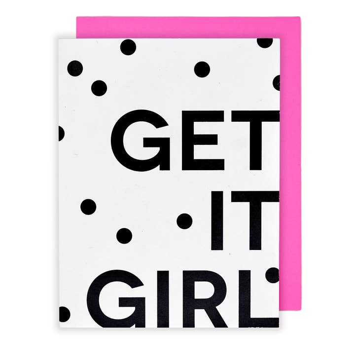 Get It Girl Congrats Card for wholesale by The Social Type