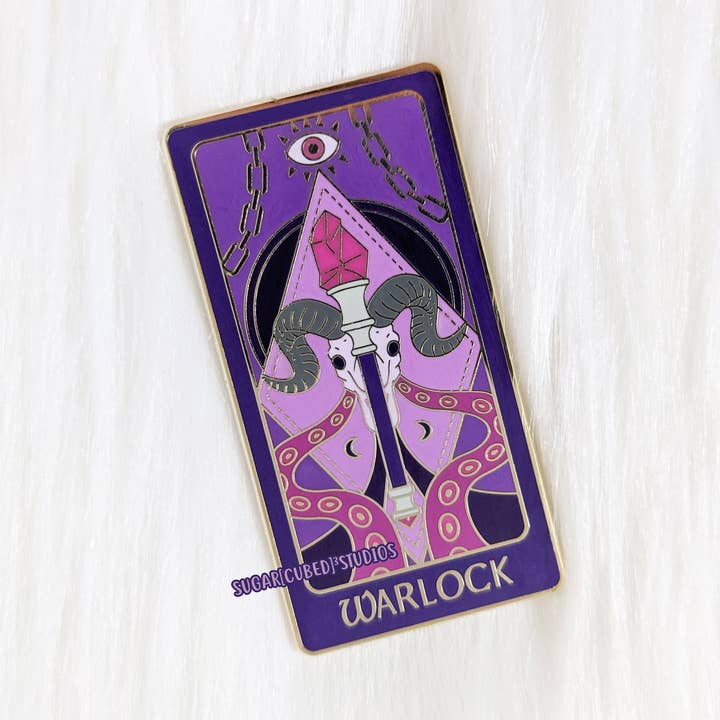 The Warlock - DnD Class Tarot Enamel Pin Series for wholesale by Sugar Cubed Studios