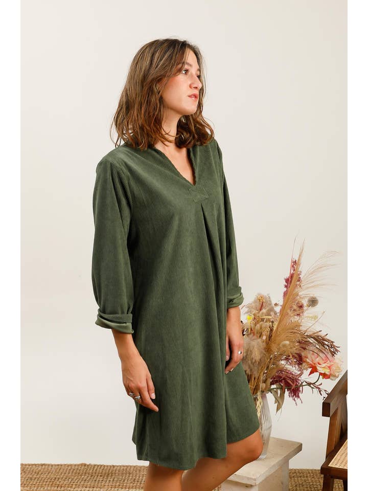 la maison des fibres naturelles - Wholesale Dress - Women's - Ribbed dress 8216 5% Elastane 20% Cotton 75% Polyester3