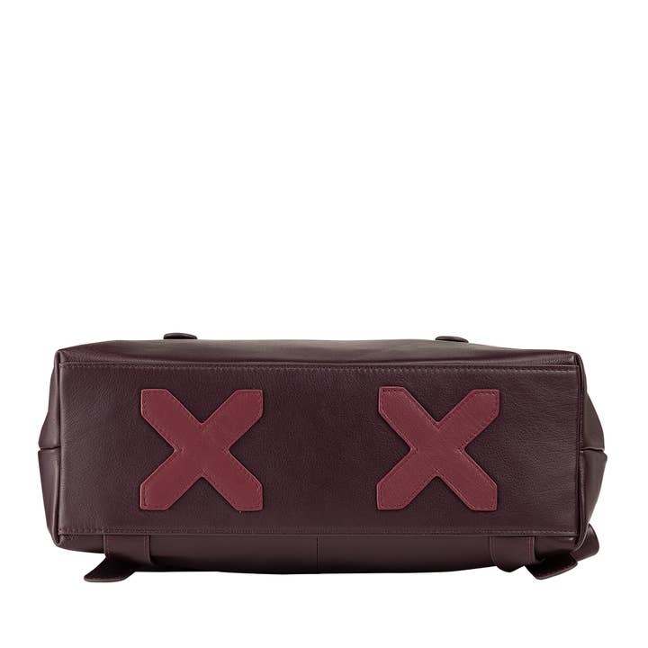 dudu - Wholesale Backpack - Unisex - Dudu Leather Backpack Rucksack Coloured Dark Burgundy6