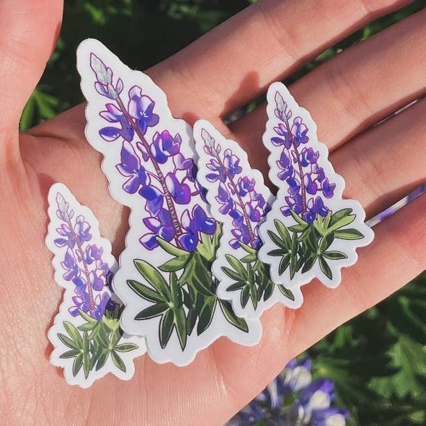 Lauren Simpson Art - Wholesale Sticker - Mini Lupine Sticker0