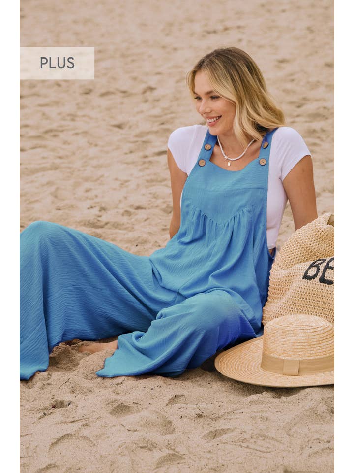 Oddi - Wholesale Jumpsuit - Women's - Plus Solid Button Sling Jumpsuit7