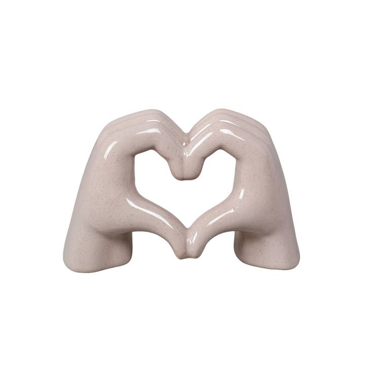 Flora Bunda Inc - Wholesale Decorative Tabletop Object - 7.5"L Ceramic Heart Hand3