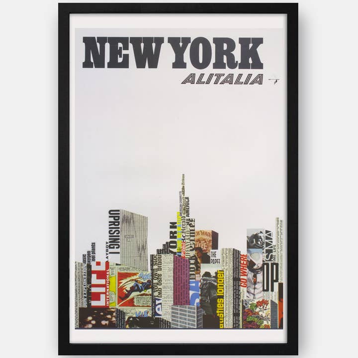 The Curious Desk - Venta al por mayor Pósteres - Afiche de viaje Alitalia — Nueva York 1966