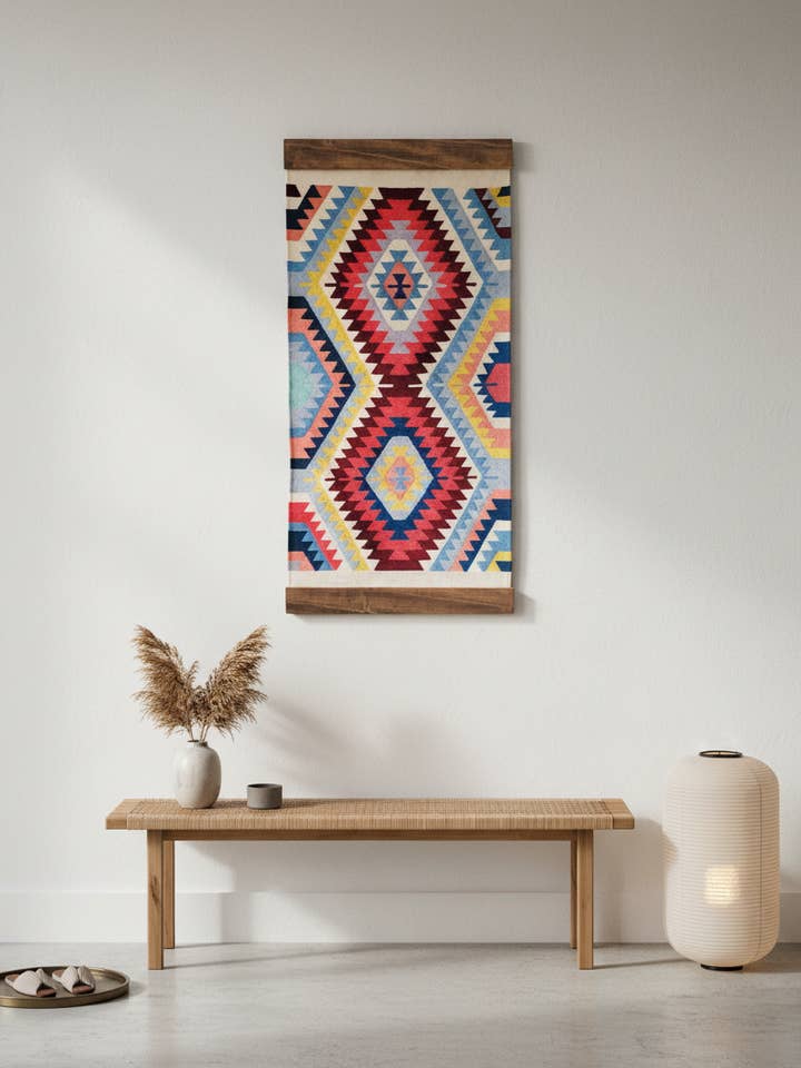 Luxor Colourful Wall hanging Kilim for wholesale by Mumo Toronto Inc