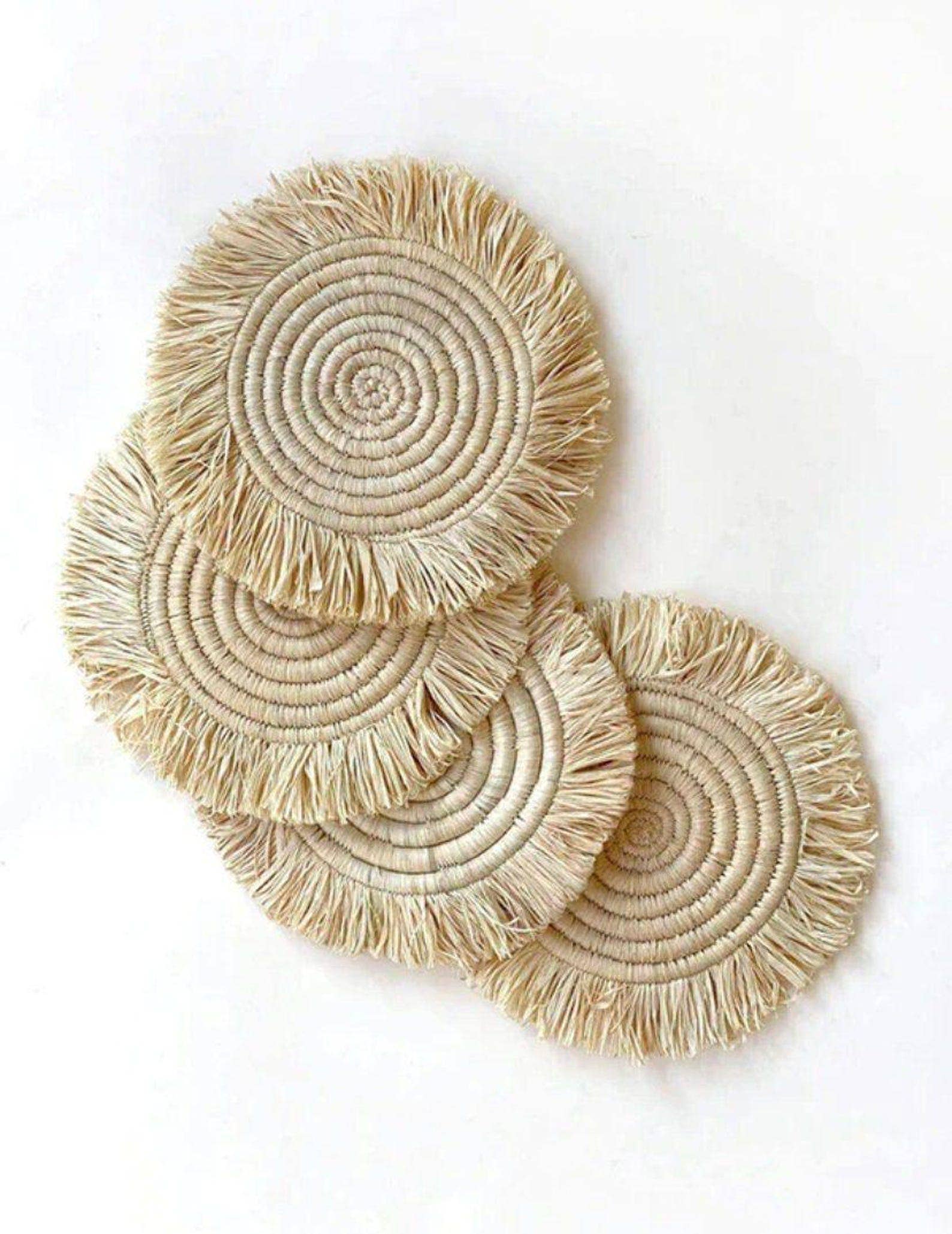 HandHappiness – wholesale Placemat –  Round  Raffia Placemat Handmade Placemats0