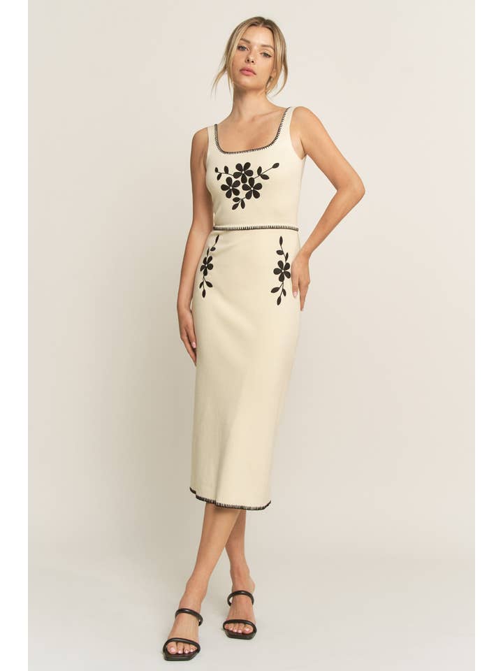 Hersy - Wholesale Dress - Women's - HQD0105 - BOTANIQUE EMBROIDERED MIDI DRESS22