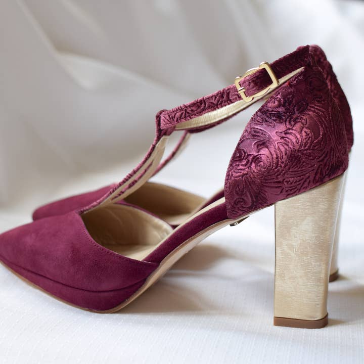 Borgonha MARIELA GRANADA sapatos de caminhada para mulheres para venda a revendedores na Faire1