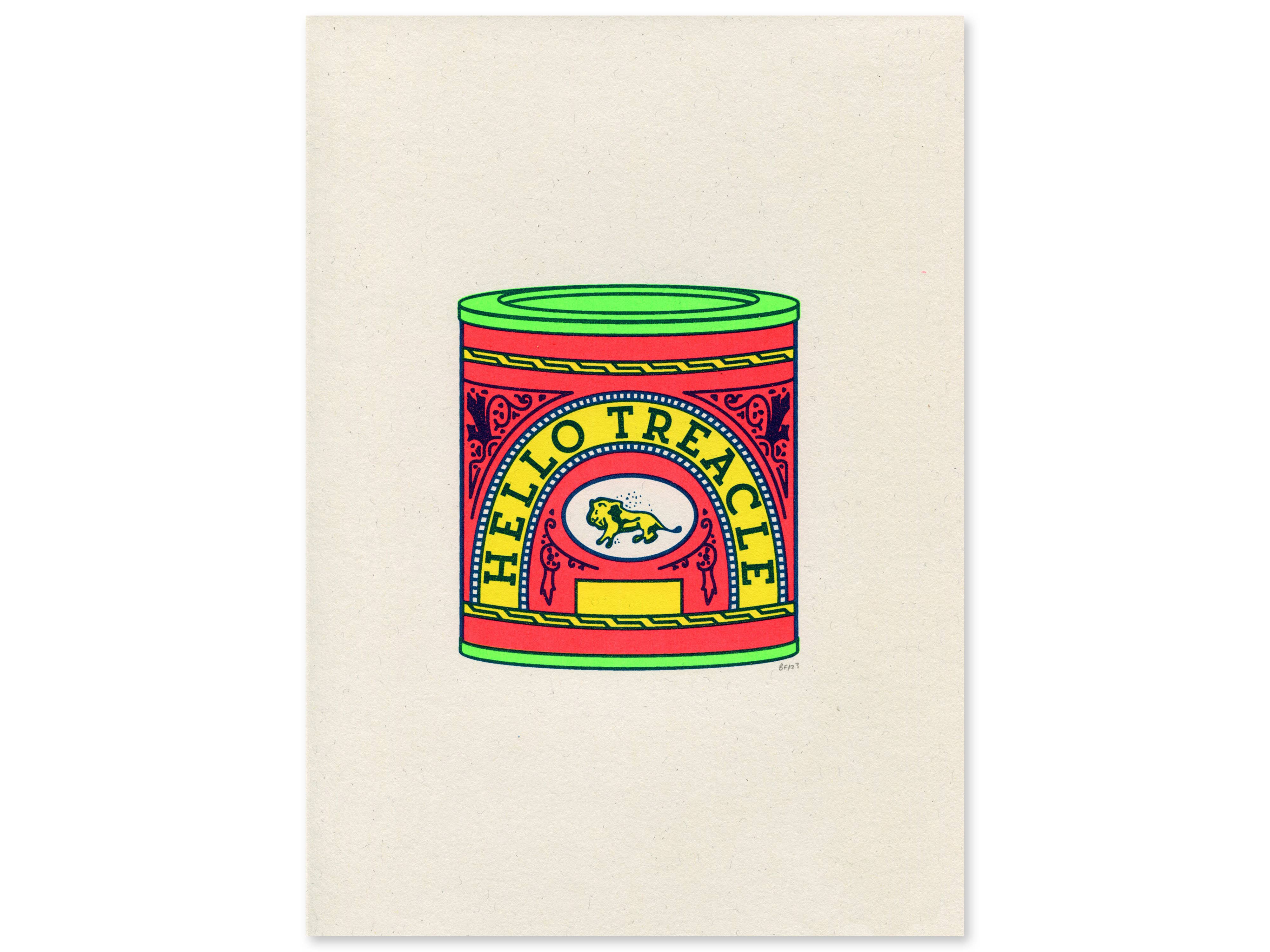 Basil & Ford – wholesale Art print – Hello Treacle - A4 Screen Print1