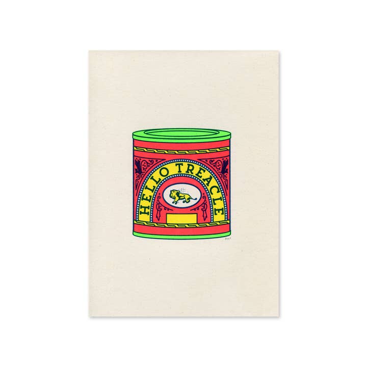 Basil & Ford – wholesale Art print – Hello Treacle - A4 Screen Print1