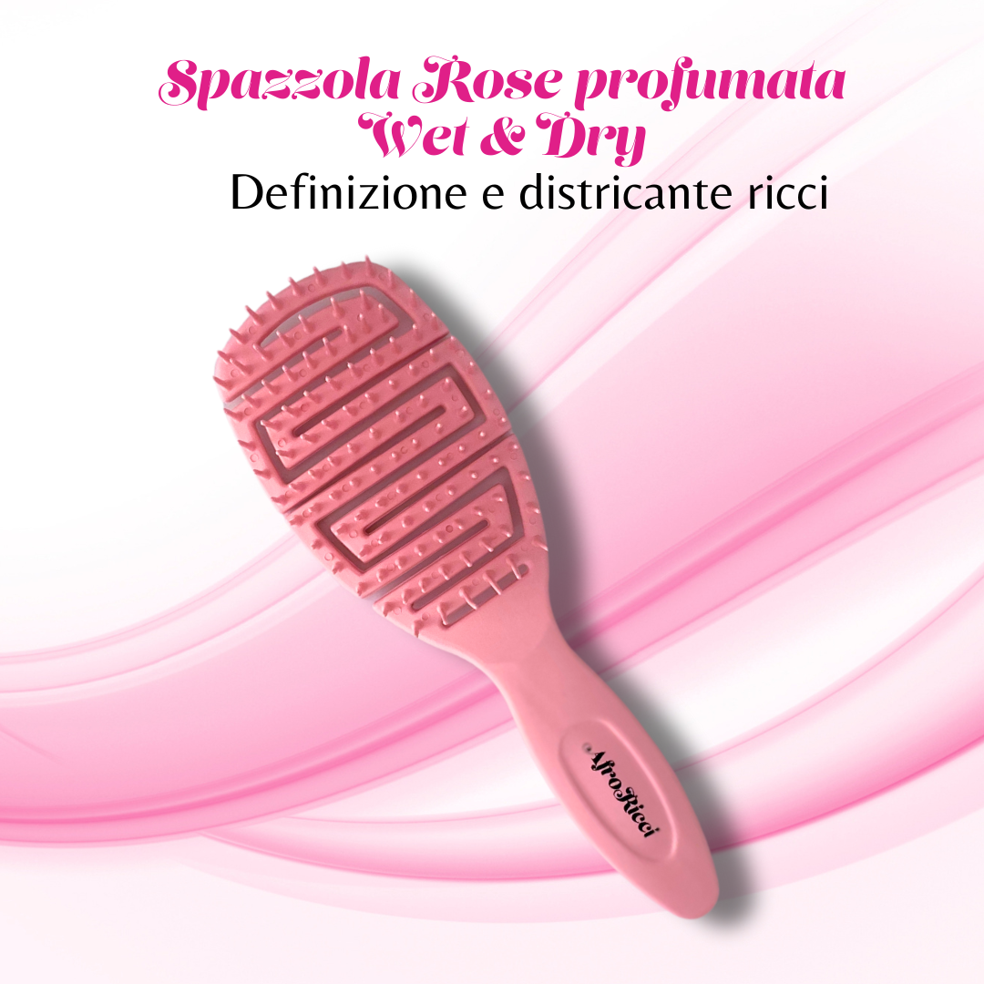 AFRORICCI – wholesale Hårborste/kam – AfroRicci Wet & Dry Rose Brush - Detangling och definition3