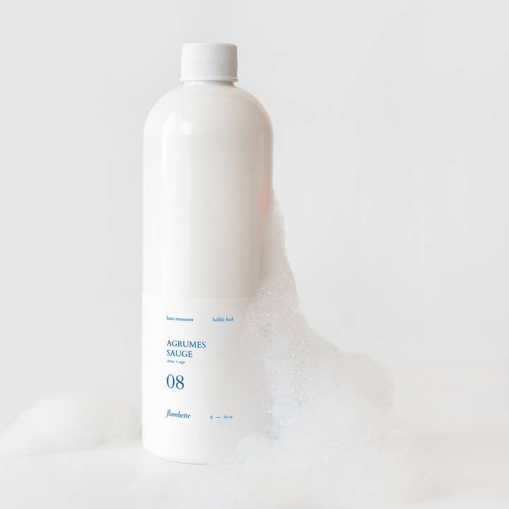 Bubble bath - Citrus + Sage
for wholesale by Flambette