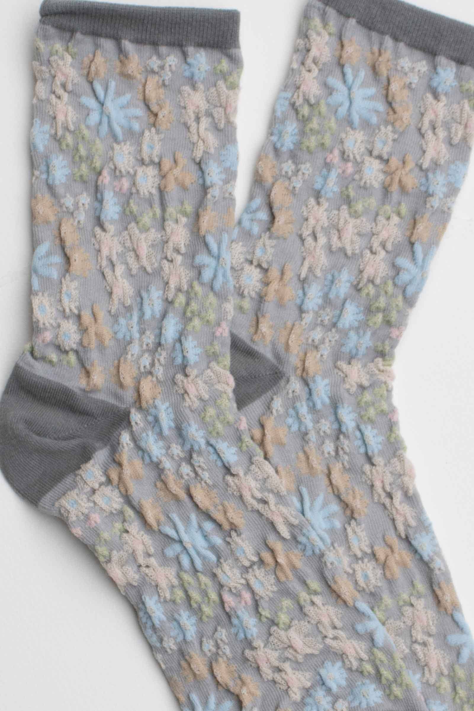Tiepology - Wholesale Socks - Women's - Meadow Blossom Crew Socks6