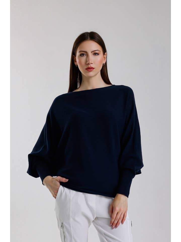 TINA Stephens Italy/Tees By Tina – Großhandel Strickpullover – Damen – Mylah Seriously Weicher Fledermaus-Pullover (BLS413)12