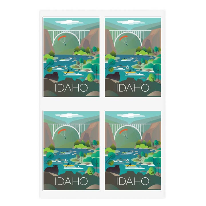 Idaho Sticker Sheet for wholesale by Max & Oscar