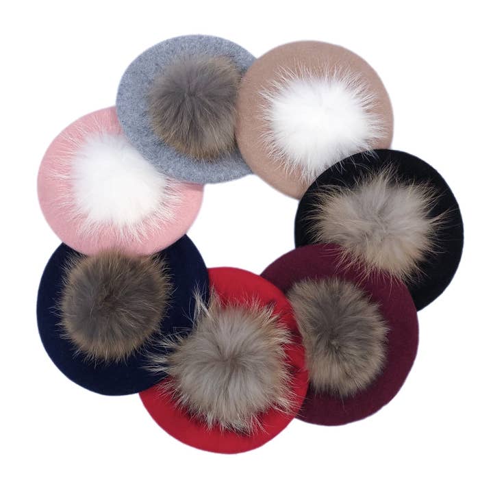 Wool Beret With Pom Pom for wholesale by Petite Maison Kids