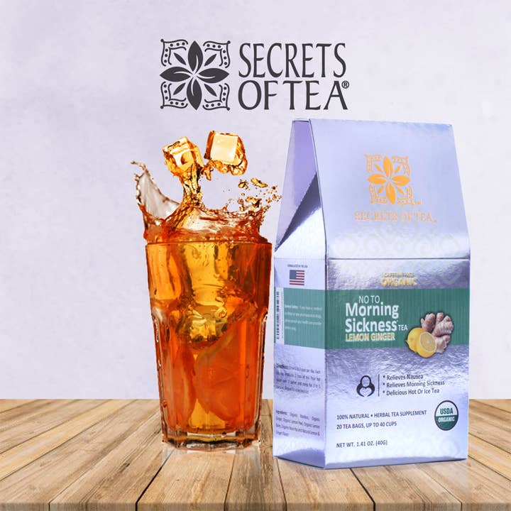 Secrets Of Tea - Wholesale Nursing Tea - Maternity - No To Morning Sickness Lemon Ginger Tea-USDA Organic-40 Serv6