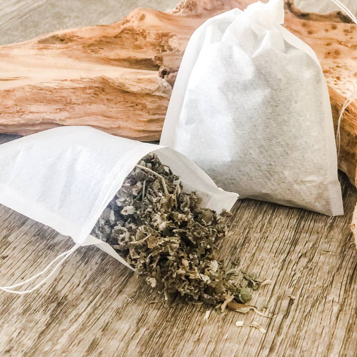 Noelle’s Naturals - Venta al por mayor Bolsitas de té - Bolsitas de té vacías extra grandes de 100 quilates/Bolsas para cerveza de saúco/He