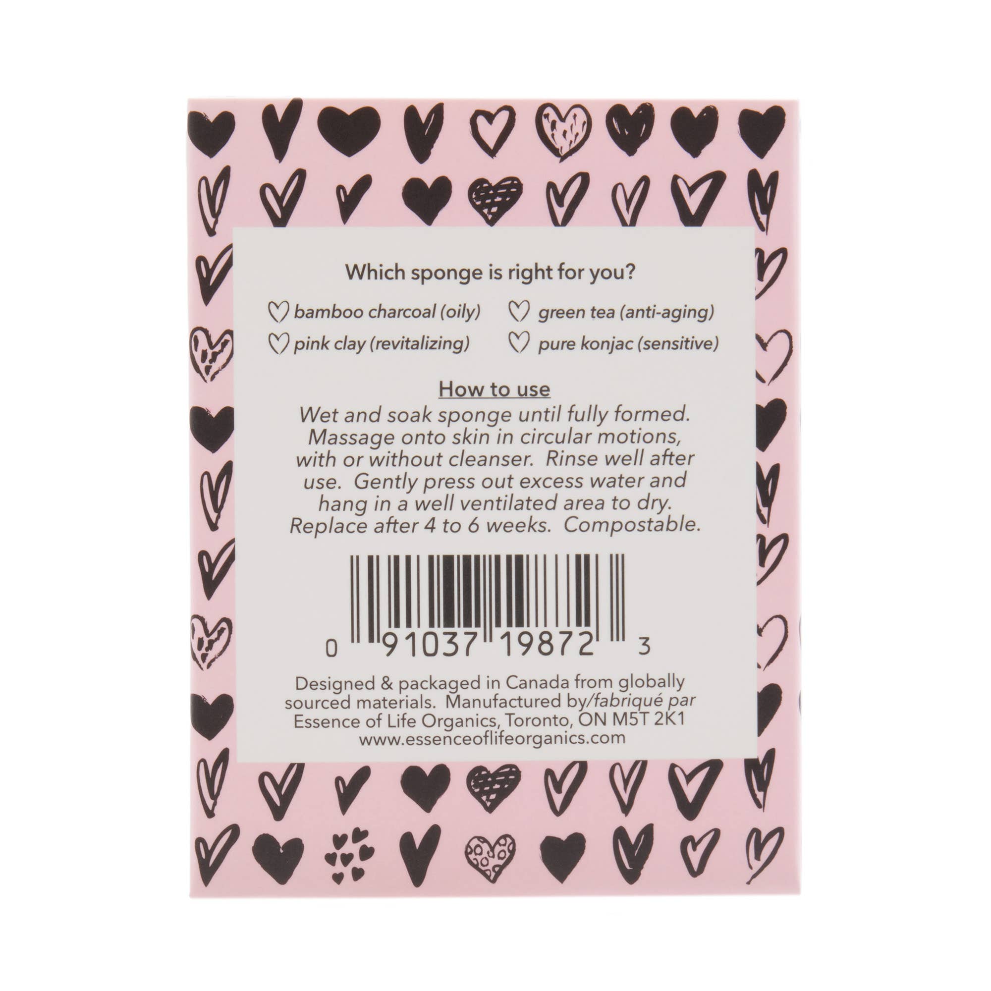 Essence of Life Organics – wholesale Facial cleanser – 100% Compostable Konjac Sponge,4