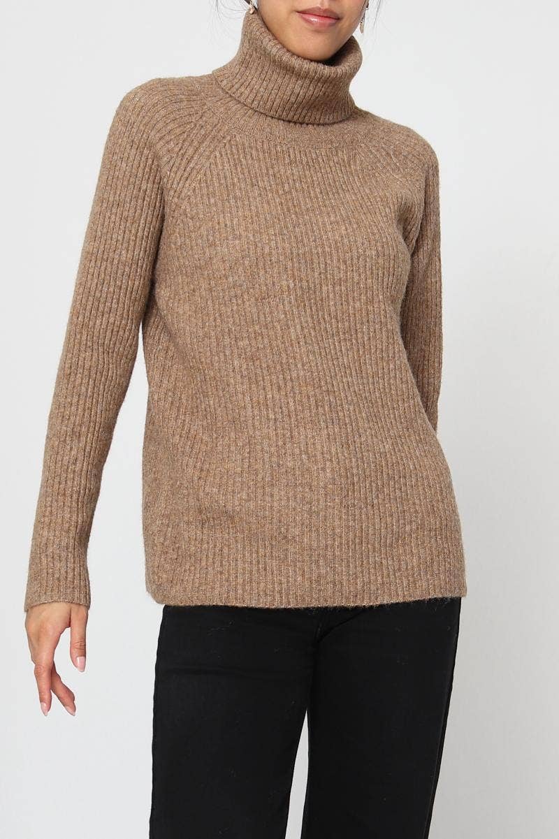 DIX-ONZE - Vente Pull en maille – femme - Pull Maille Côtelée – Col Roulé & Manches Longues48