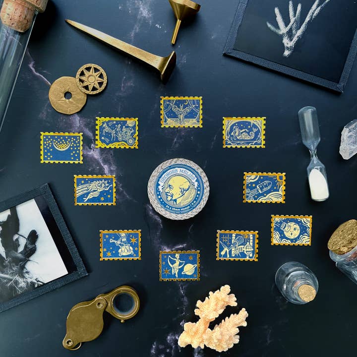 Resa till månen - Guldfoliestämpel Washi för wholesale av OSHETART