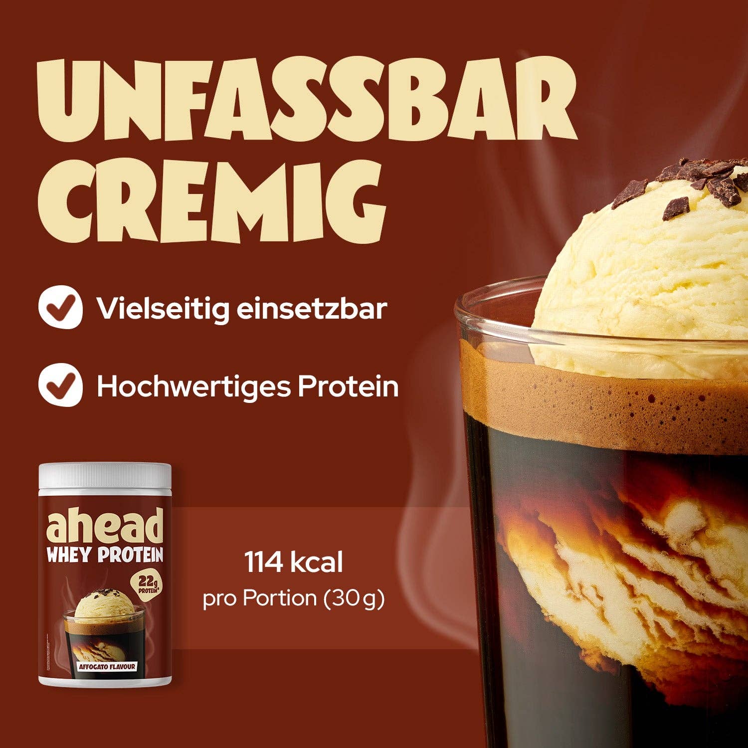 ahead - Wholesale Protein/Superfood Powder - Whey - Affogato, (2x500g)2