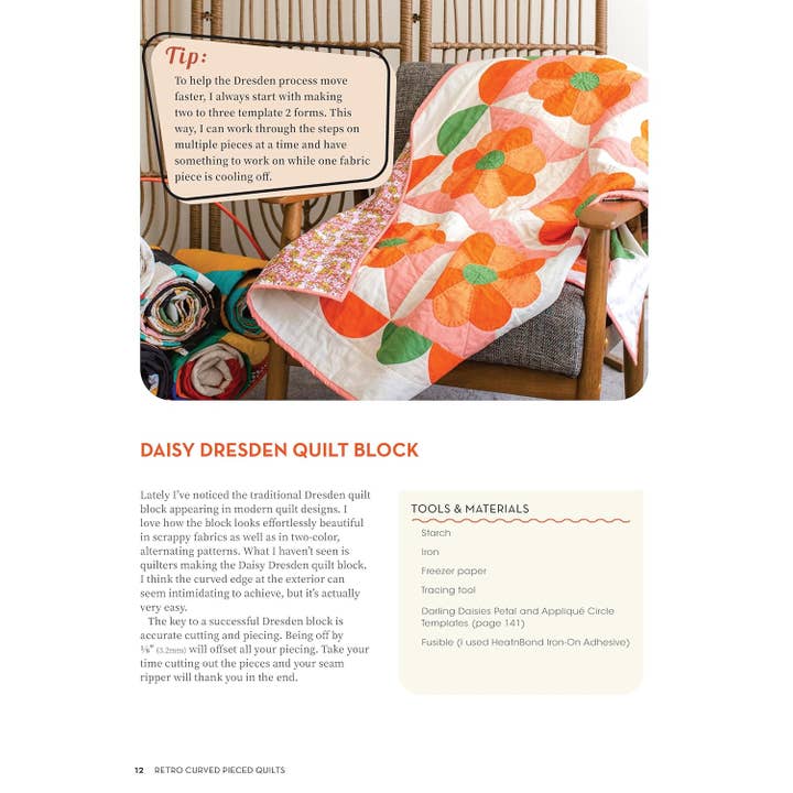 Fox Chapel Publishing - Wholesale Crafts, Hobbies & DIY - Retro Curved Pieced Quilts - 15 Throwback Designs1