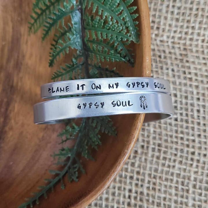 Jangles by Jan - Vente Bracelet manchette - Poignets gitans estampés à la main7