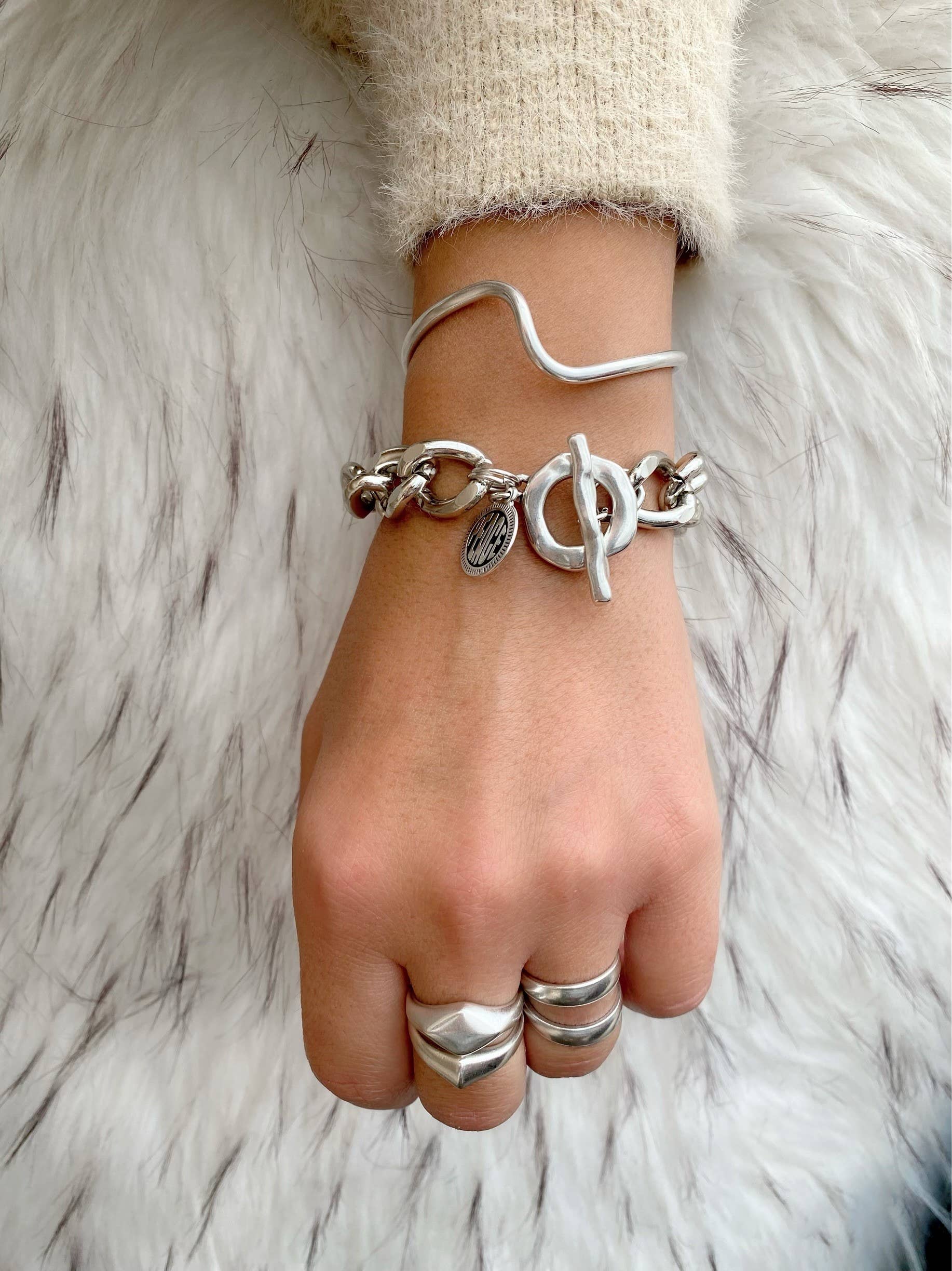 Christina Christi - Wholesale Charm/Dangle Bracelet - Women Bracelets Silver, Peace Bracelet, Silver Bangle5