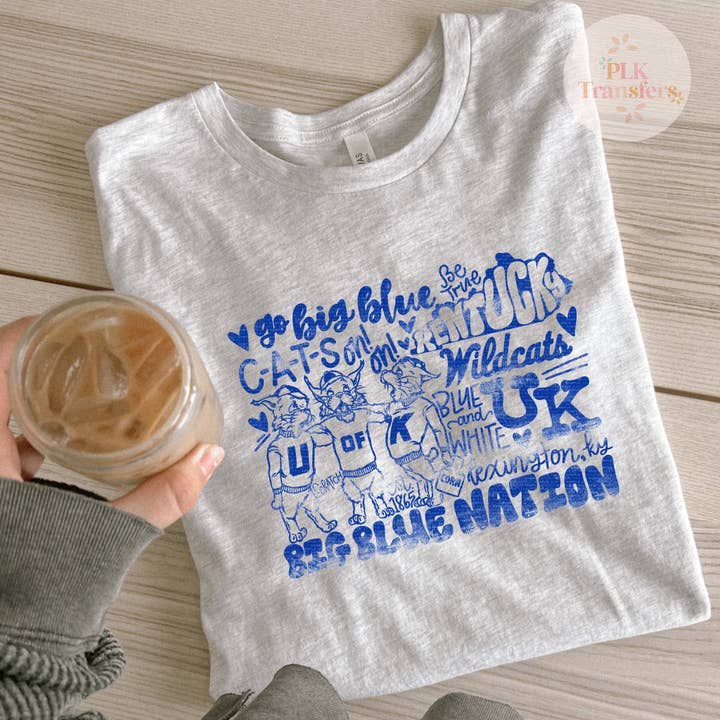 Kentucky Collage, Distressed | Screen Print Transfer | - SINGLE COLOR (LOW HEAT) for wholesale by PLK Transfers